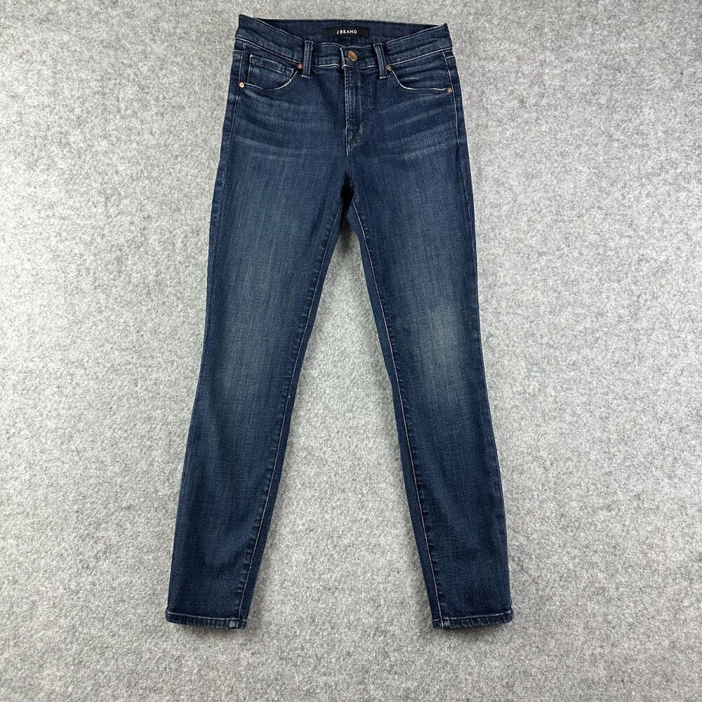 J Brand Jeans Womens 26 Blue Sabotage Dark Wash Skinny Stretch Denim Preppy*